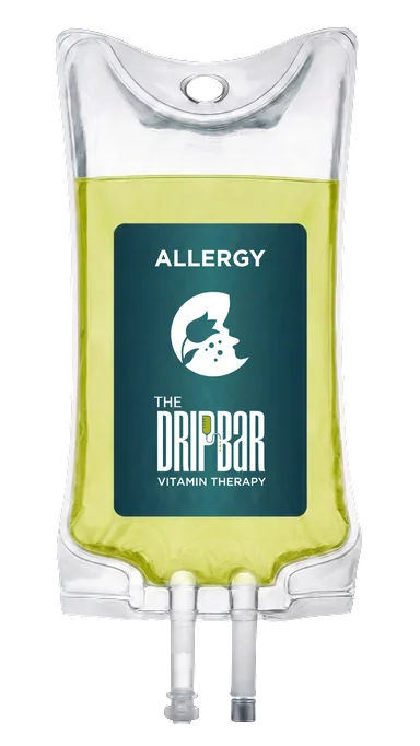 The Allergy IV drip bag at The DRIPBaR Austin The Domain