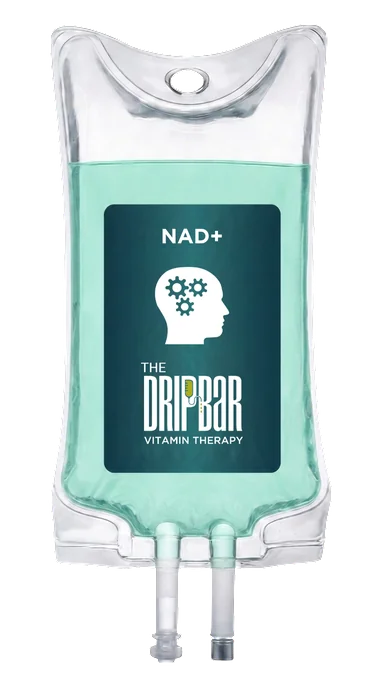 The NAD+ IV drip bag at The DRIPBaR Austin The Domain