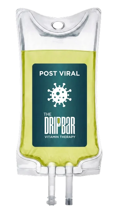 The Post Viral IV drip bag at The DRIPBaR Austin The Domain